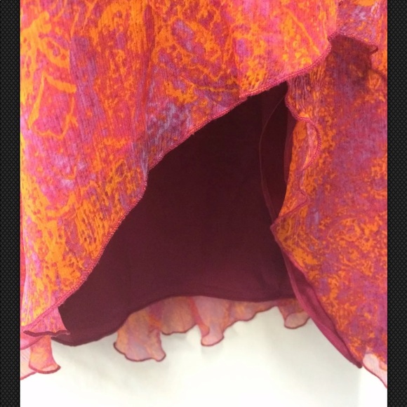 LAUNDRY SHELLI SEGAL Silk Tiered Lined Sleeveless - Picture 3 of 8